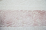Preview: Designer und  Moderner Teppich Wollteppich mit Ornamenten in Pink Creme Beige - 160x230 cm oval