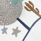Preview: Kinder-Teppich weich Sterne - Krokodil in creme