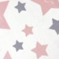 Preview: Teppich-Kinderzimmer Sterne weich in rosa, grau weiß