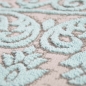Preview: Wohnzimmerteppich mit Ornamenten Teppich Vintage in Türkis Grau