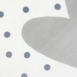 Preview: Kinder-Teppich Herz-Punkte weich in creme, grau