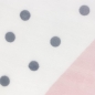 Preview: Kinderzimmer Teppich flauschig rosa Herz graue Punkte in creme