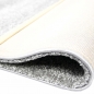 Preview: Moderner Designer Wohnzimmer-Teppich im Uni Design in silber