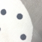 Preview: Runder Kinder-Teppich mit Punkte und Umrandung creme, grau