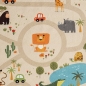 Preview: Kinderteppich Spielteppich Safari / Straßen rutschfest beige