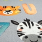Preview: Kinderteppich mit Buchstaben Alphabet in bunten Farben grau
