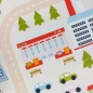 Preview: Kinderzimmer Weltkarten-Lernteppich Tiere & Meere in blau