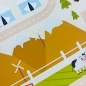 Preview: Kinderzimmerteppich rutschsicher mit Städtemuster in Beige