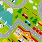 Preview: Kinderzimmer Weltkarten-Lernteppich Tiere & Meere in blau