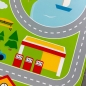 Preview: Kinderzimmer Weltkarten-Lernteppich Tiere & Meere in blau