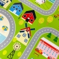 Preview: Spielerischer Kinderzimmerteppich mit Städtemuster in Grün