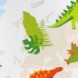 Preview: Kinderzimmer Weltkarten-Lernteppich Tiere & Meere in blau