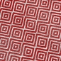 Preview: Praktischer Plastik Outdoor-Teppich mit Rautenmuster in rot/weiß