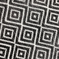 Preview: Pflegeleichter Kunststoff-Outdoor-Teppich mit Rautenmuster in schwarz