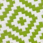 Preview: Vielseitiger Ethno Outdoor-Teppich in grün weiß