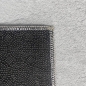 Preview: Designer Teppich mit abgerundete Ecken, waschbar, grau