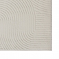Preview: Kuschliger Teppich mit schönem Linienmuster in creme
