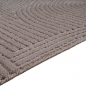 Preview: Teppich Taupe mit geometrischem Relief-Linienmuster für Wohnzimmer