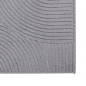 Mobile Preview: Kuschliger Teppich mit schönem Linienmuster in grau