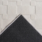 Preview: Kuschliger Teppich mit schönem Rautenmuster in creme