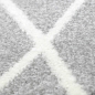 Preview: Teppich Skandinavischer Stil Wohnzimmer Rautenmuster - pflegeleicht - grau creme weiß