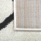 Preview: Teppich Skandinavischer Stil Wohnzimmer Rautenmuster - pflegeleicht - creme schwarz
