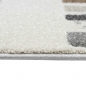 Preview: Kinderzimmer Teppich Spielteppich Regenbogen Punkte Herzchen Design in Grau Creme