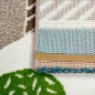 Preview: Kinderzimmer Teppich Spielteppich Zelt Löwe Zebra Kaktus beige blau creme braun