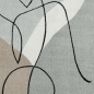 Mobile Preview: Zeitlose Harmonie: Kurzflor-Teppich in Pastelltönen mit Abstrakter Silhouette