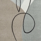 Mobile Preview: Zeitlose Harmonie: Kurzflor-Teppich in Pastelltönen mit Abstrakter Silhouette