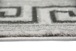 Preview: Moderner Teppich Orientteppich mit Glitzergarn mit Bordüre in Grau