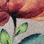 Preview: Wunderschöner Teppich mit bunten Blumen – taupe