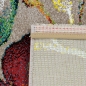 Preview: Wunderschöner Teppich mit bunten Blumen – taupe