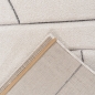 Preview: Wohnzimmer Teppich mit Stilvolle Strichmuster in Beige
