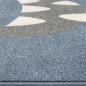 Preview: Kinderteppich in Blau mit fröhlichem Monster