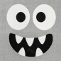 Preview: Kinderteppich Grau mit Monster Motiv