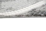 Preview: Designer Wollteppich - Läufer 80x300 cm - Marokkanischer Stil in Grau Creme