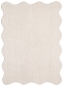 Preview: Teppich beige weicher shaggy mit moderner Wellenform