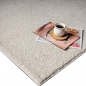 Preview: Teppich Creme Uni modern weich hell freundliches Wohnambiente