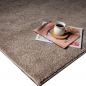Preview: Teppich Taupe Uni warm modern weich Wohnstil