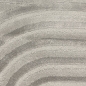 Preview: Kurzflorteppich modern Creme Beige Streifenoptik weich Glanzeffekt pflegeleicht Wohnzimmer Schlafzimmer Flur