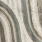 Preview: Kurzflorteppich modern Creme Beige Grün Braun Muster weich Glanzeffekt pflegeleicht Wohnzimmer Schlafzimmer Flur