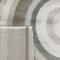 Preview: Kurzflorteppich modern Creme Beige Grün Braun Muster weich Glanzeffekt pflegeleicht Wohnzimmer Schlafzimmer Flur
