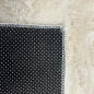 Preview: Waschbarer Edel Teppich für Badezimmer in Hasenfelloptik beige