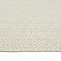 Preview: Teppich Outdoor Wohnzimmer strapazierfähig mit rechteckigem Linienmuster in Creme