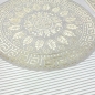 Preview: Orientalischer Designerteppich mit glänzendem Ornament in weiß-gold
