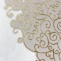 Preview: Orientalischer Designerteppich mit Ornament in weiß gold grau