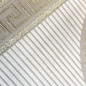 Preview: Orientalischer Designerteppich mit glänzendem Ornament in weiß-gold