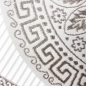 Preview: Orientalischer Designerteppich mit glänzendem Ornament in weiß-beige/bronze