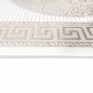 Preview: Orientalischer Designerteppich mit glänzendem Ornament in weiß-beige/bronze